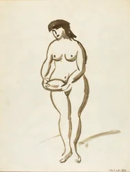 Nudo femminile in piedi