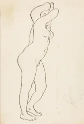 Nudo femminile in piedi