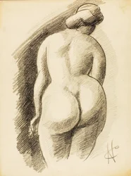 Nudo femminile in piedi