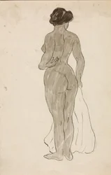 Nudo femminile in piedi