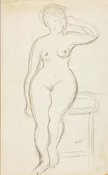 Nudo femminile in piedi