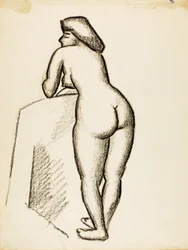 Nudo femminile in piedi