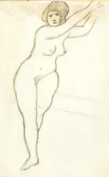 Nudo femminile in piedi