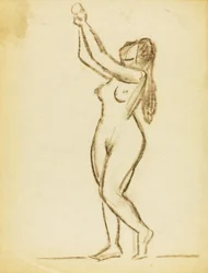 Nudo femminile in piedi