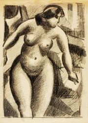 Nudo femminile in piedi