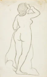 Nudo femminile in piedi