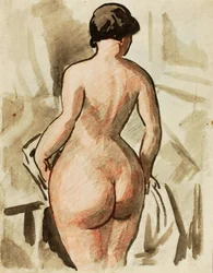 Nudo femminile in piedi