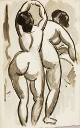 Due nudi femminili in piedi