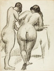 Due nudi in piedi