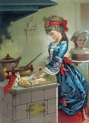 In cucina, illustrazione da 