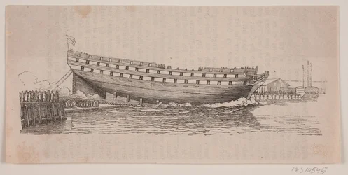 Una nave da linea viene varata