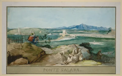 Paesaggio presso Roma con il Ponte Salario