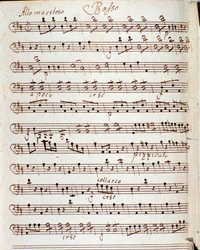 Pagina della partitura del Concerto in Re maggiore di Karl Philipp Stamitz