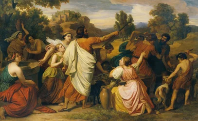 Mosè protegge le figlie di Reuel