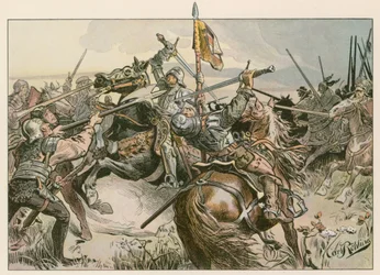 Alberto Achille in battaglia contro Norimberga nel 1449