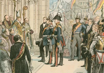 Federico Guglielmo IV, Re di Prussia, alla Cattedrale di Colonia nel 1848