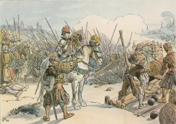 Joachim II guida la battaglia nelle guerre turche nel 1542