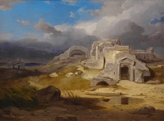 La tomba di Archimede presso Siracusa, Sicilia, Italia ...