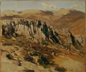 Paesaggio roccioso vicino a Olevano