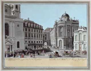 Piazza San Michele verso la scuola di equitazione imperiale