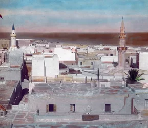 Nord del Marocco, vista della città di Fez, data immagine: circa 1910. Archivio Carl Simon