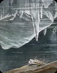 Il viaggio inaugurale del Titanic 1912, disastro del Titanic, illustrazione, l