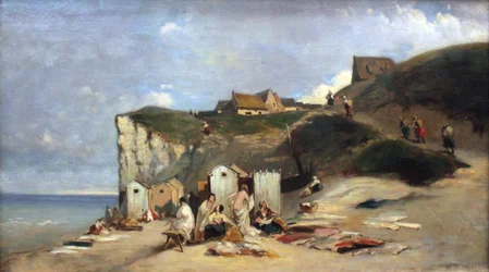 Donne che fanno il bagno al mare vicino a Dieppe