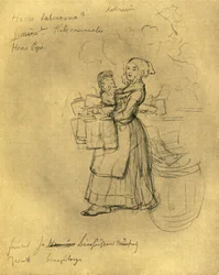 Die Kellnerin, metà-fine XIX secolo, c1924