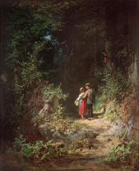 Amanti nel bosco, c.1860