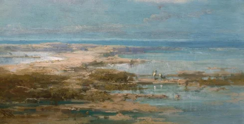 Paesaggio del Nilo con cicogne