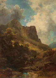 Valle Canyon con una lattaia, c. 1875