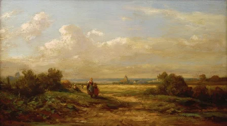 Ampio paesaggio con viandanti