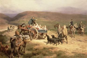 Caccia alla pernice nella tenuta di Glentanar ad Aberdeenshire, 1889