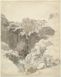 Tivoli e il Tempio della Sibilla sopra la gola dell