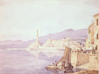 Il porto di Genova, 1835