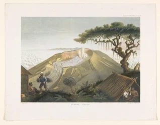 Vulcano Gede a Giava Occidentale (serie: Atlante delle vedute pittoresche di Giava)
