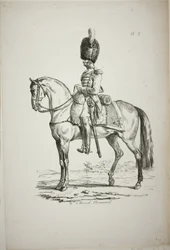Guardia reale, soldato normanno a cavallo e cavallo, n. 2