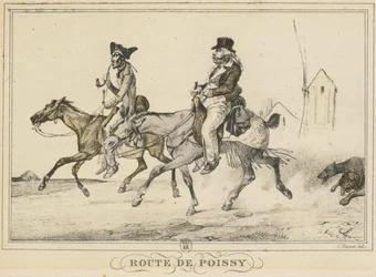 Scene di vita quotidiana, strade e sentieri: Strada per Poissy..., 1816