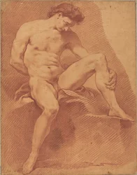 Un Nudo Maschile Seduto