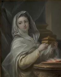 Una vestale. Donna ritratta come una vestale?