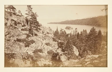 Quattro scene ferroviarie e quattro vedute del Lago Tahoe: Emerald Bay, Lago Tahoe