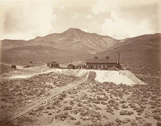 Edifici del Tunnel di Sutro, 1875, stampato ca. 1876
