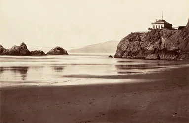 Cliff House e Seal Rock, 1868-69, stampato ca. 1876