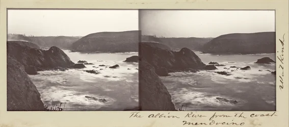 Il fiume Albion dalla costa, Mendocino