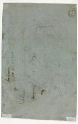Schizzo della testa di un bambino (verso)