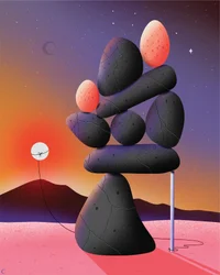 Contro il sole, contro di noi, 2020 (illustrazione digitale)