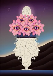 Collegare ogni pezzo di noi e fiorire, 2020 (illustrazione digitale)