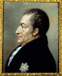 Ritratto di Johann Wolfgang Von Goethe (1749 - 1832) di Carlo Bruni. sd. XIX secolo. Villa Vigoni. Lago di Como. Italia