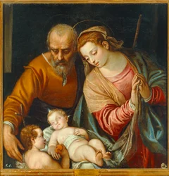 La Sacra Famiglia con il giovane San Giovanni Battista ...