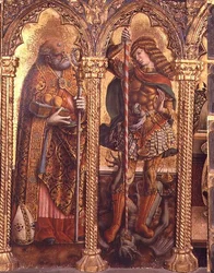 San Nicola e San Michele, dettaglio dal polittico di San Martino